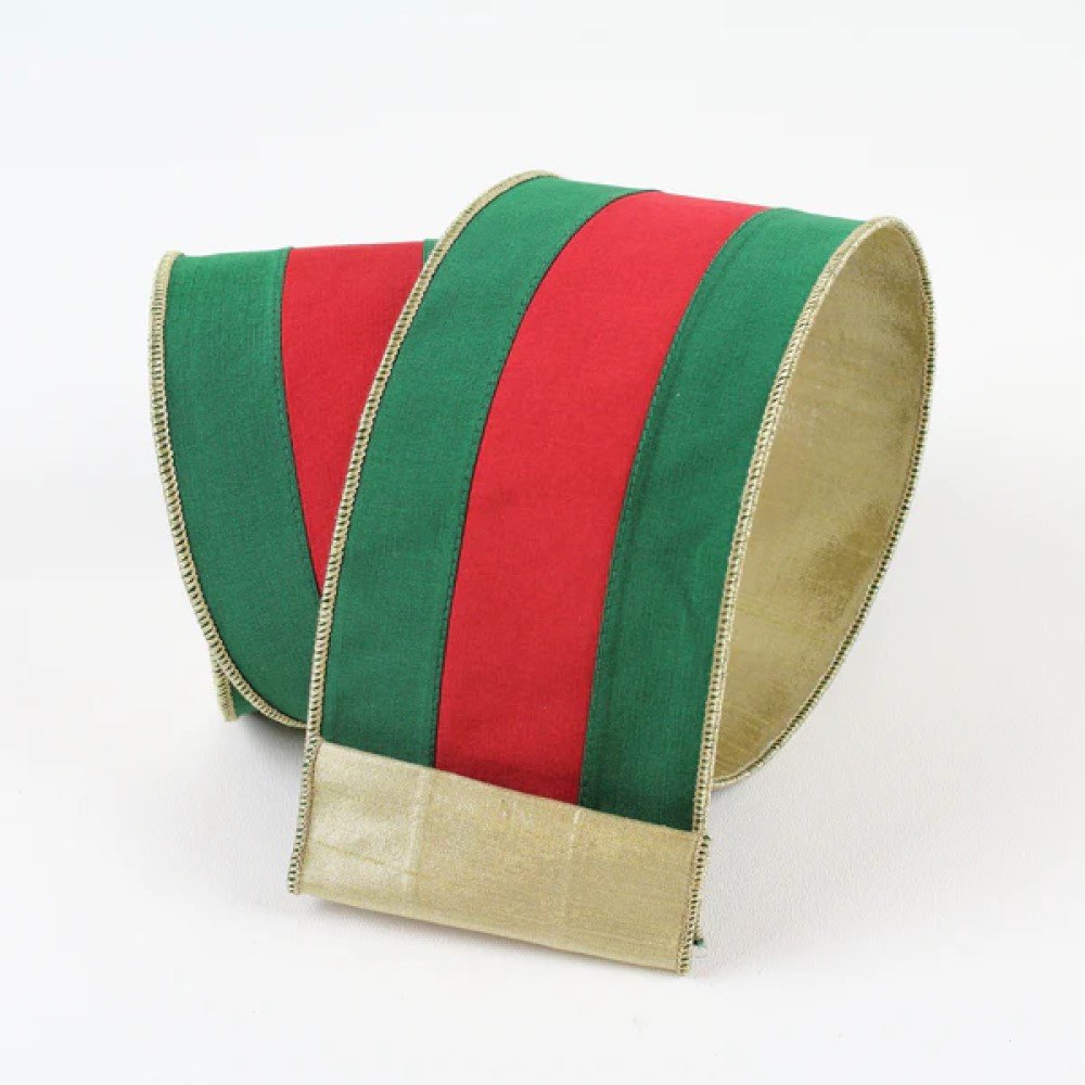 Chic Stripe: Red/Green, 4"