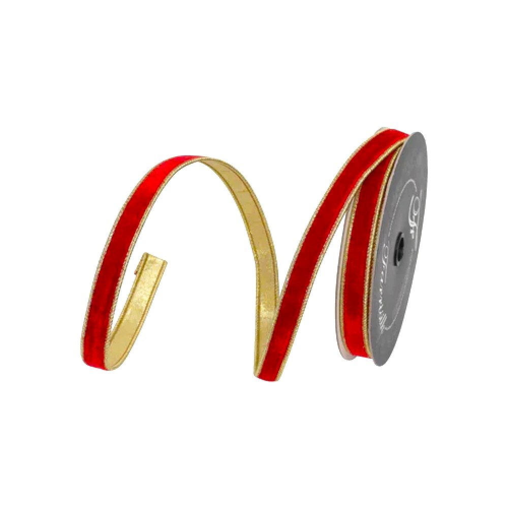 Flashy Velvet: Red, .75"
