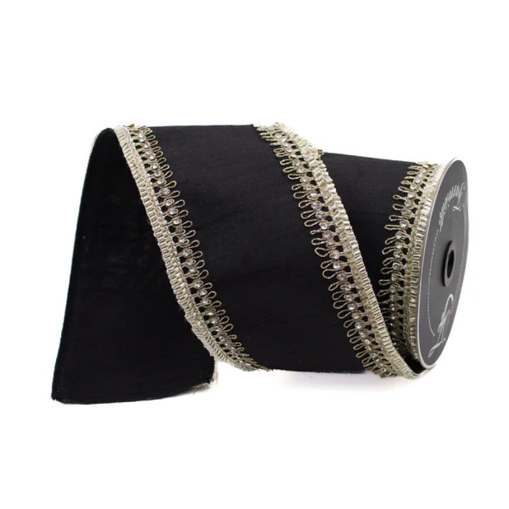 Tiffany Satin: Black, 4"