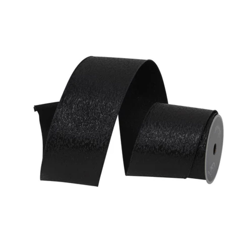 Metallic Tinsel: Black, 4"