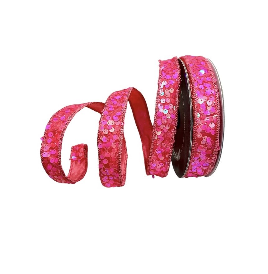 Flashy Sequins: Hot Pink, 1"