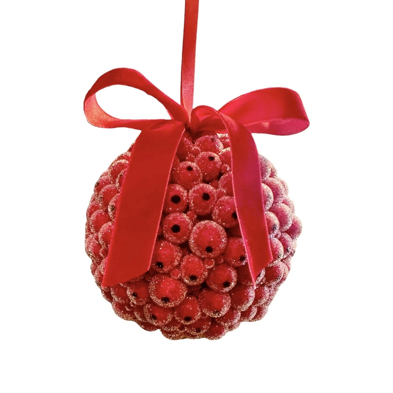 RAZ Iced Berry Ball Ornament, 4.5"