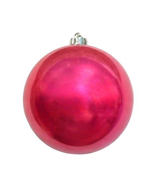 Pearl Ball Ornament, Box of Two: Hot Pink, 140mm