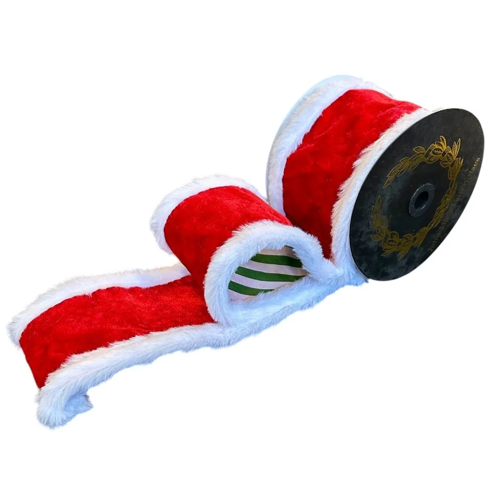 Velvet w/ Fur: Red/White, 4"