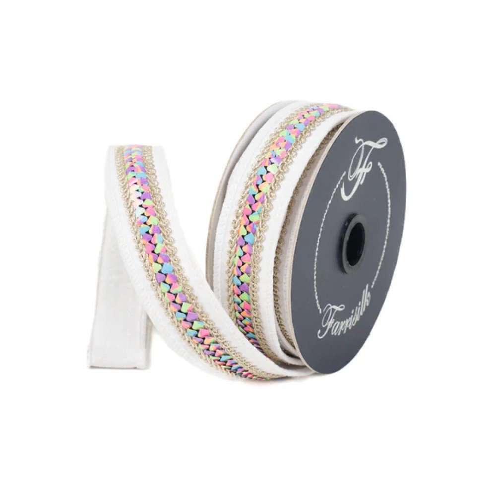 Heart Strings: White, 1"