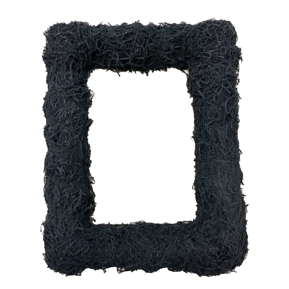 Black Moss Rectangle Wreath, 19"