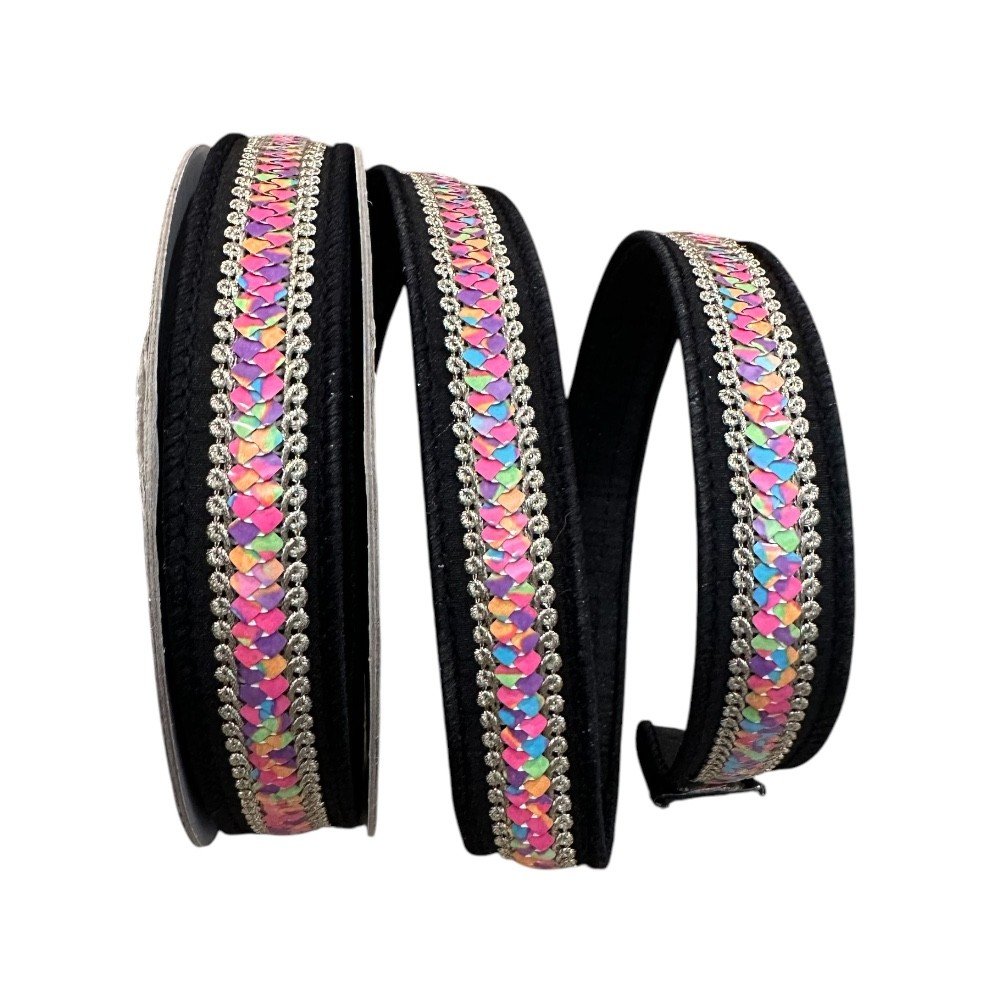 Heart Strings: Black, 1"