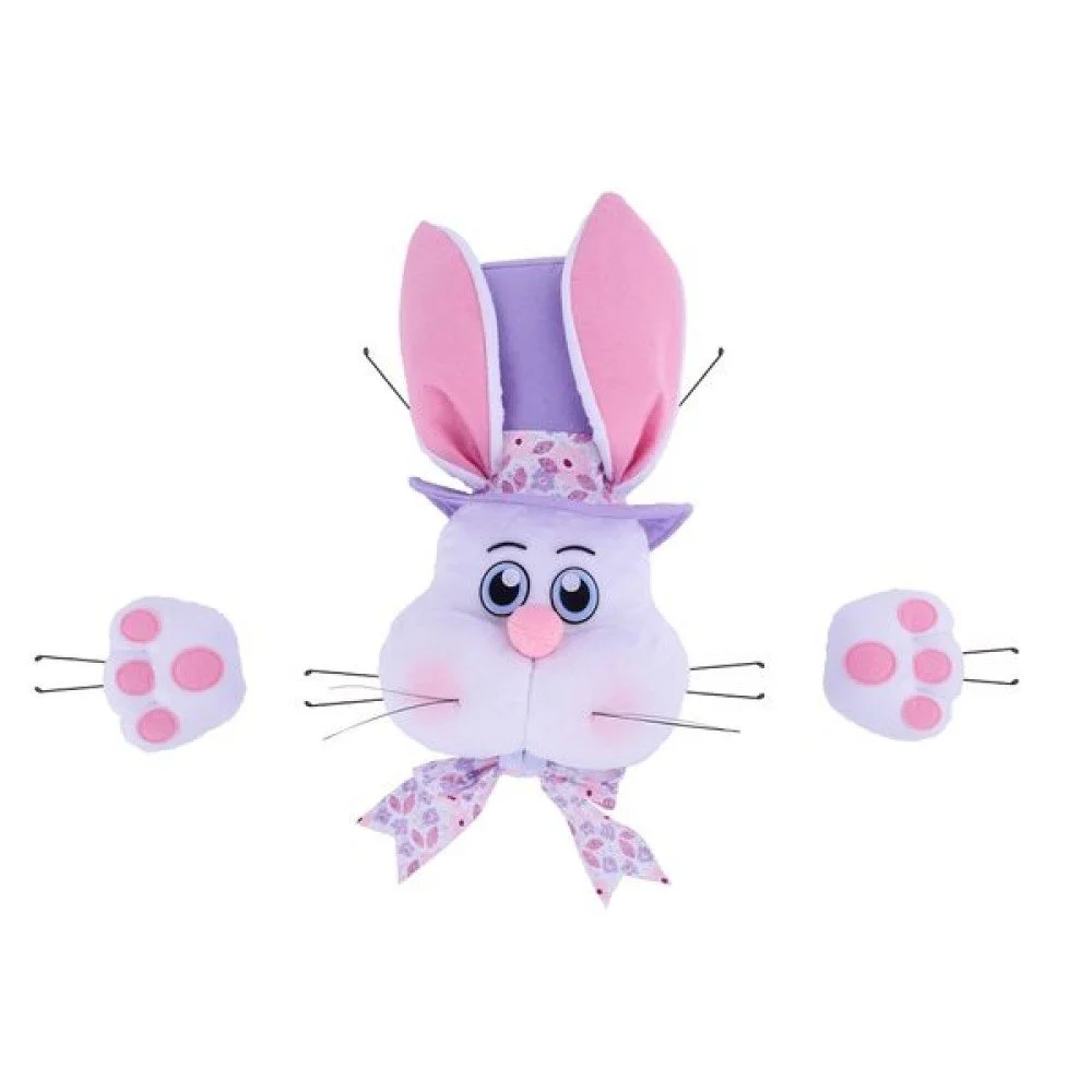 Bunny What Decor Kit: White, 25"