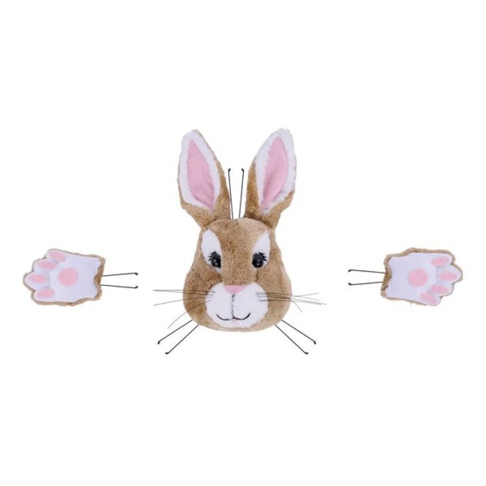 Bunny w/ Paws Decor Kit: Brown, 17"