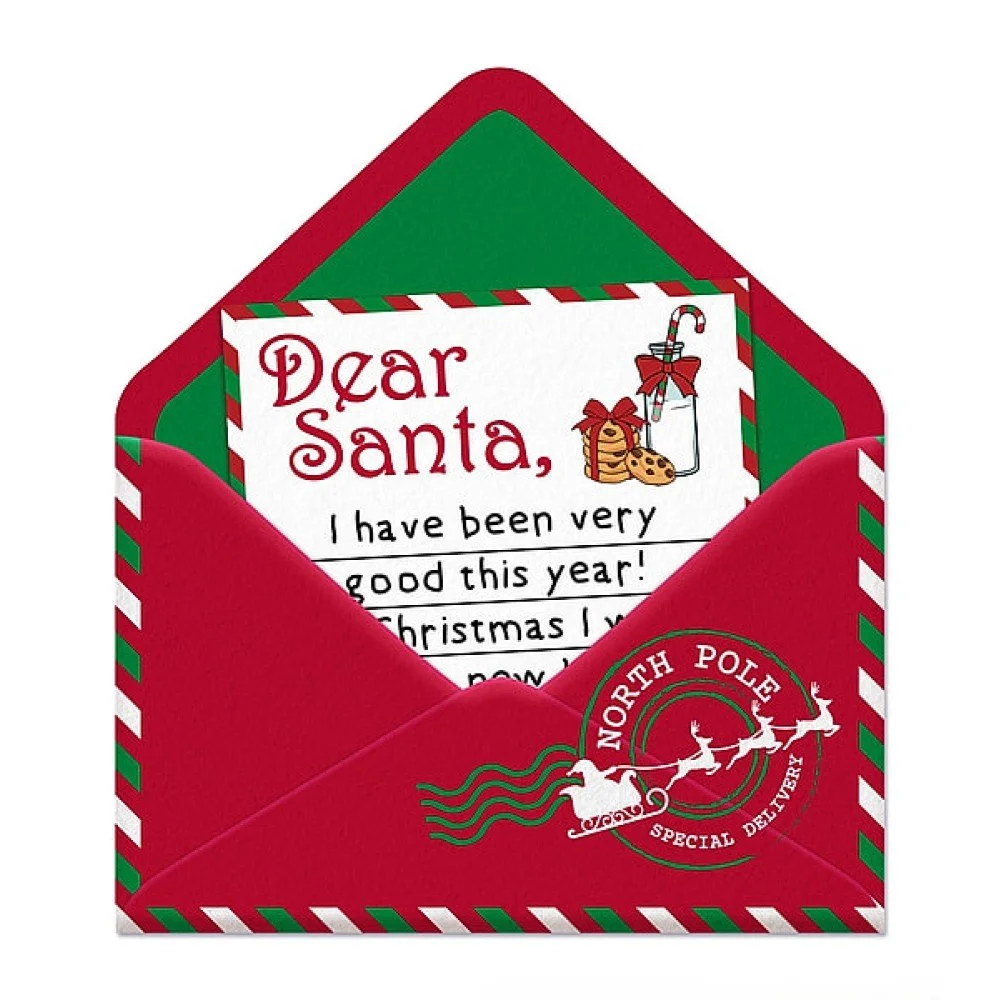Dear Santa Open Envelope Sign, 11.25"