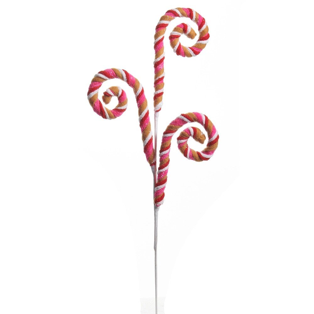 RAZ Gingerbread Swirly Spray, 26"
