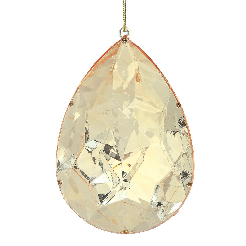 Acrylic Jewel Drop Ornament: Champagne, 6"