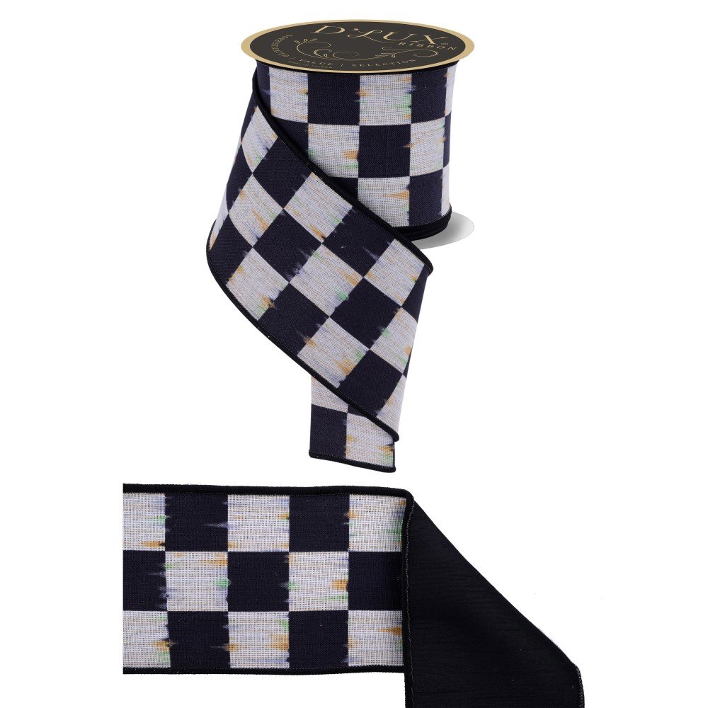 Bold Antique Check/Sewn: Black/White, 4"