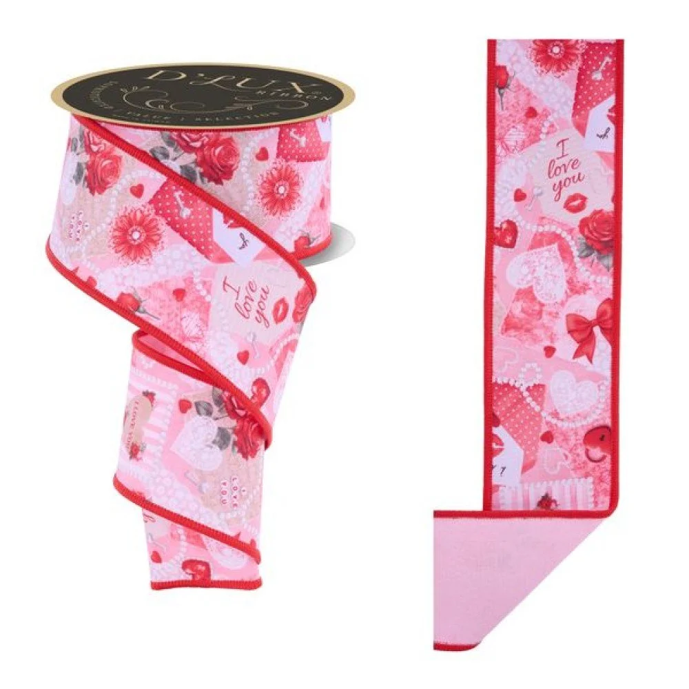 Vintage Valentine/Fused Ribbon, 2.5"