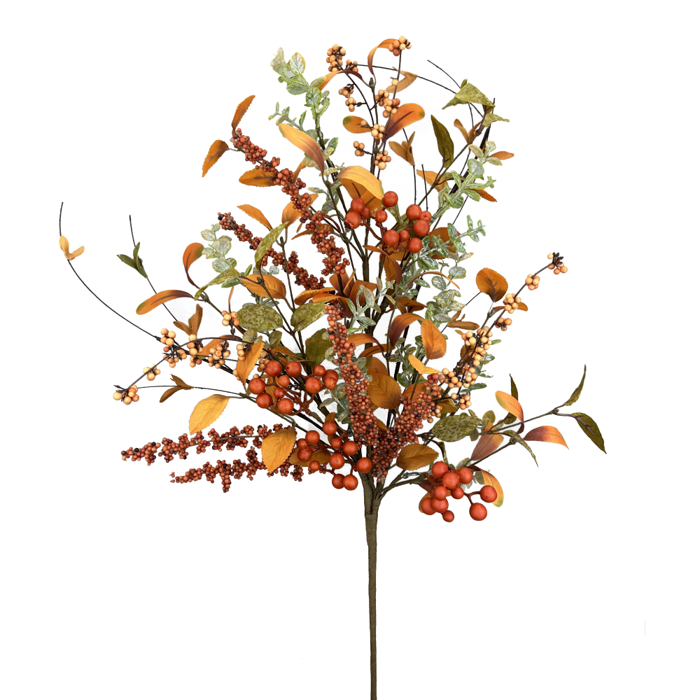 Berry Leaves Filler Spray, 28"