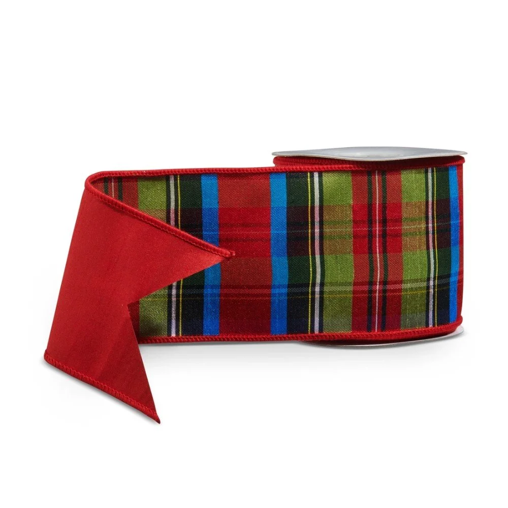 RAZ Plaid Ribbon, 4"