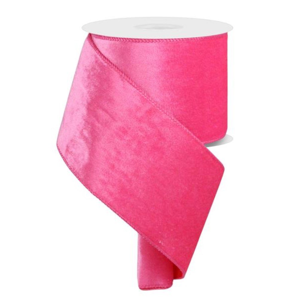 Deluxe Velvet/Satin Backing: Hot Pink, 4"