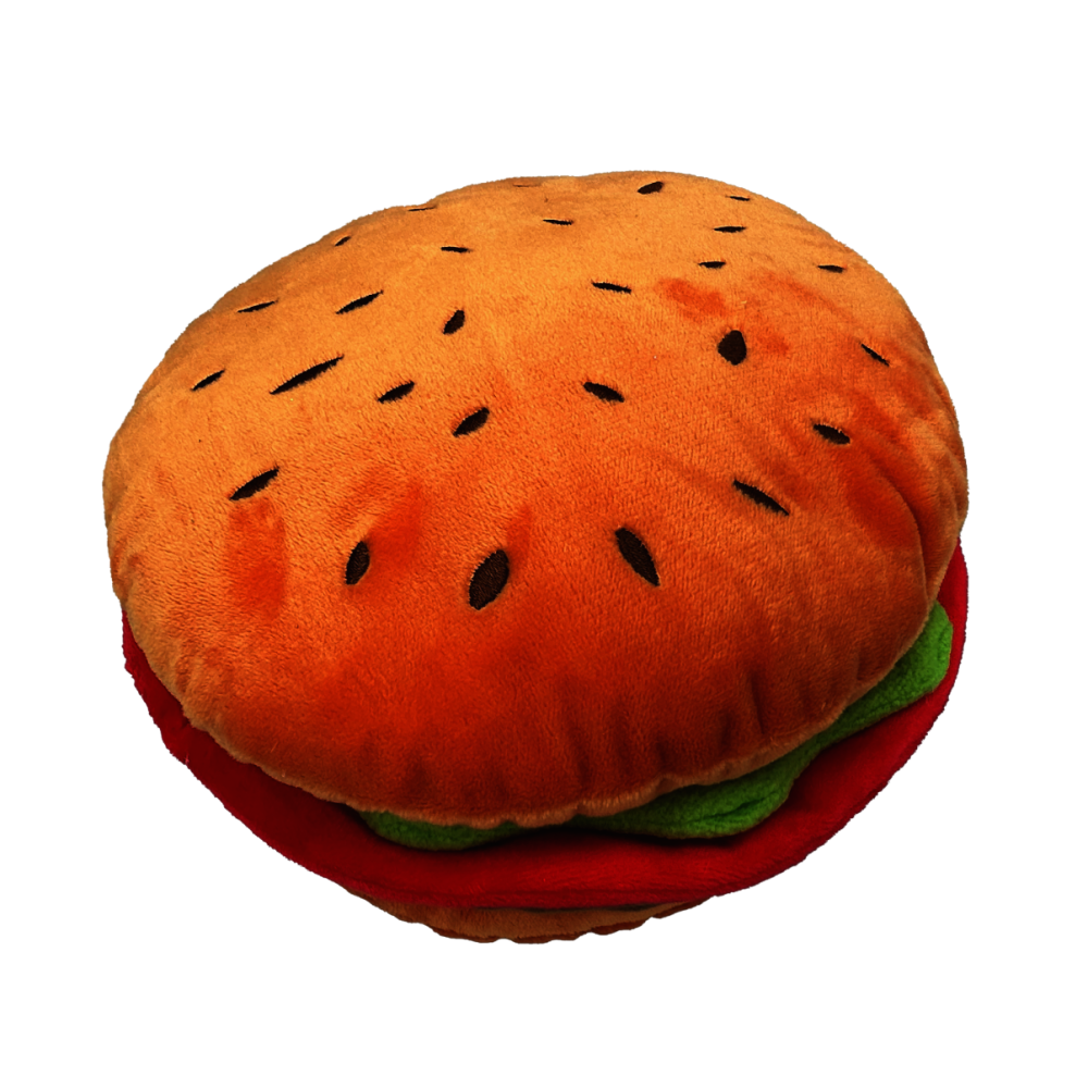 Plush Burger, 8" dia.