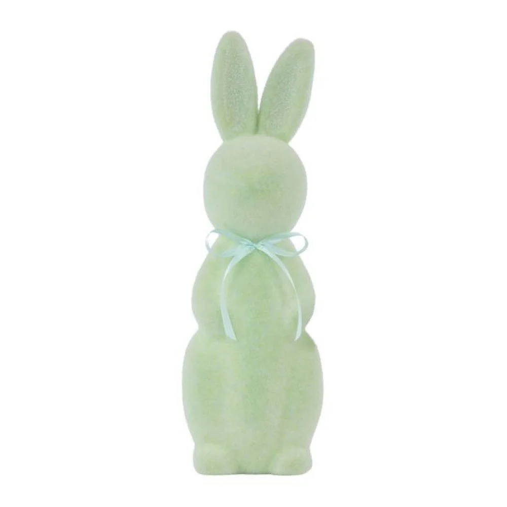 Standing Rabbit w/ Bow: Mint Green, 12.5"