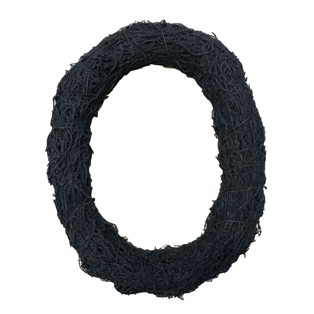 Black Moss Oval Wreath, 22"