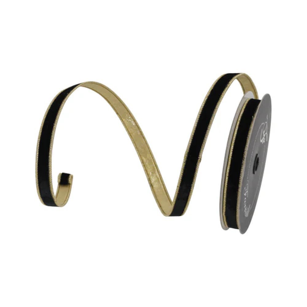 Flashy Velvet: Black, .75"