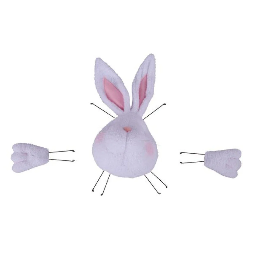 Rabbit Head/Paws Decor Kit, 13.5"