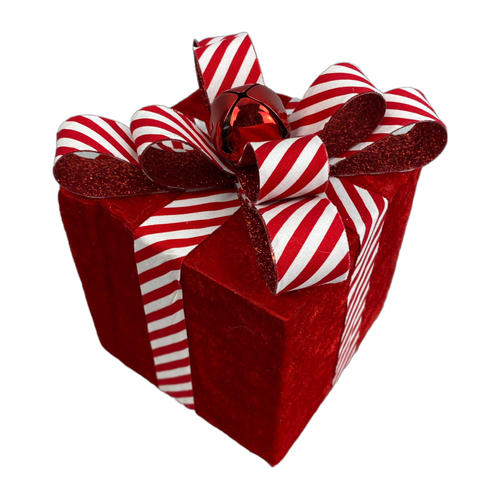 Felt Gift Box: Red/White, 6"