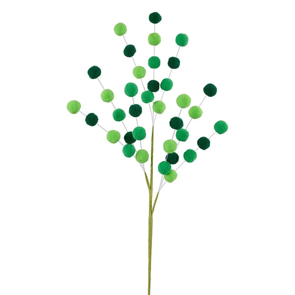 Pom pom Spray: Green, 16"