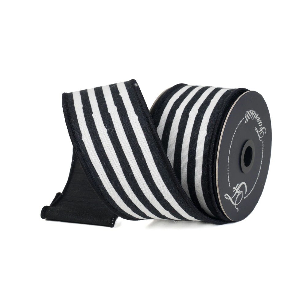Skeleton Stripes: Black/White, 2.5"