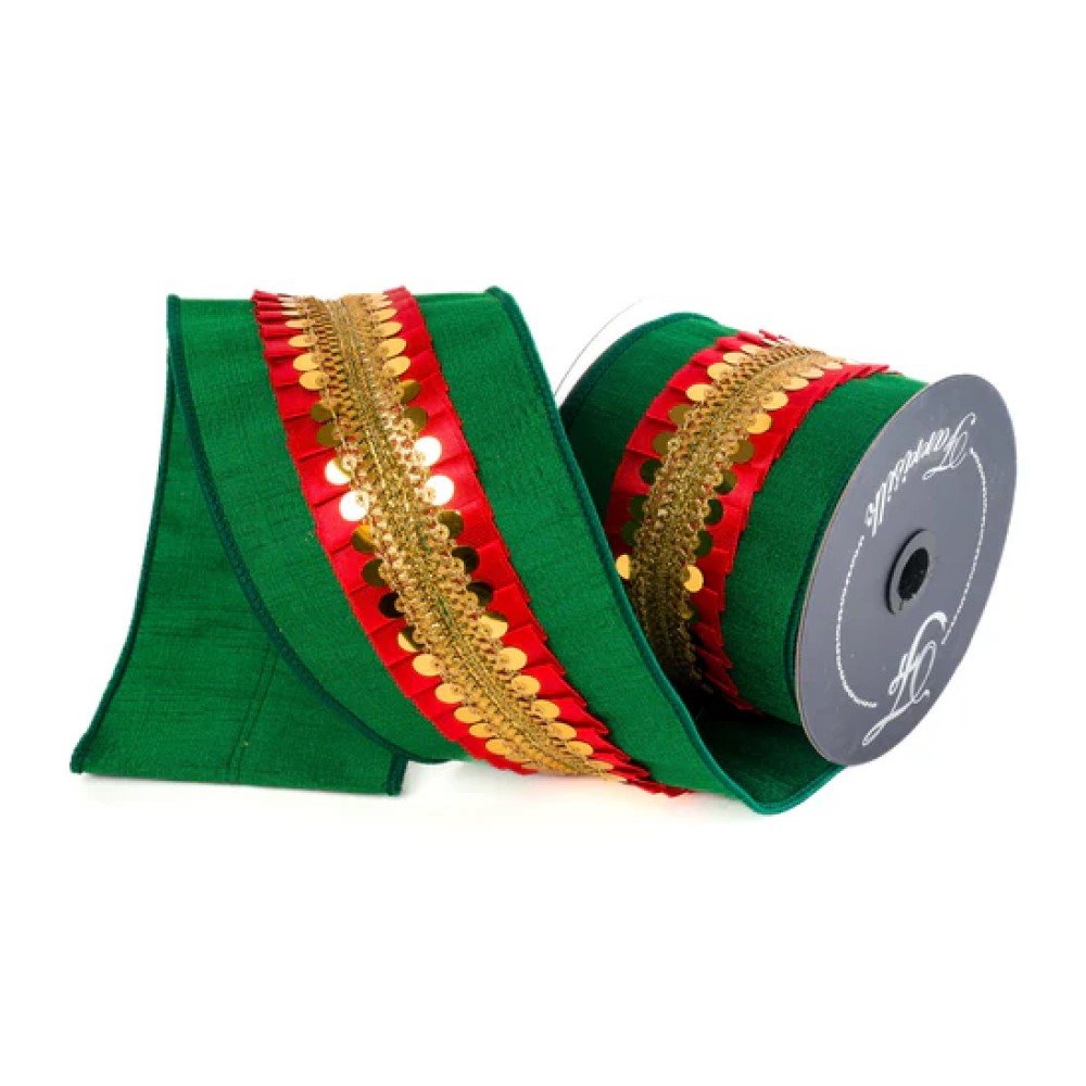 Nutcracker Frills: Red/Green, 4"