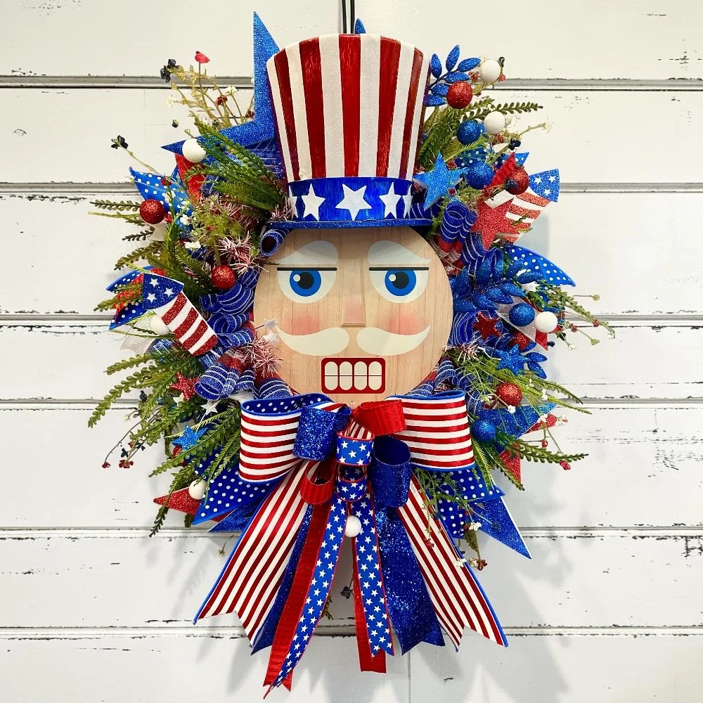 Uncle Sam’s Sparkle Wreath, 34"