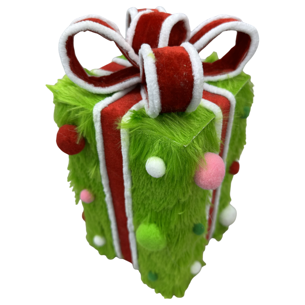 Large Furry Gift Box: Lime, 9"