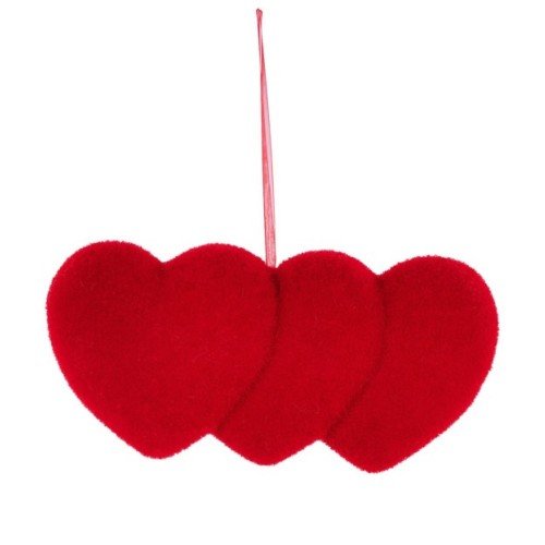 Triple Heart Ornament: Red, 11.75"