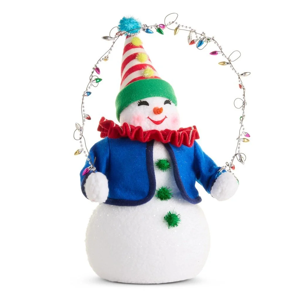 RAZ Holly Jester Snowman, 17"