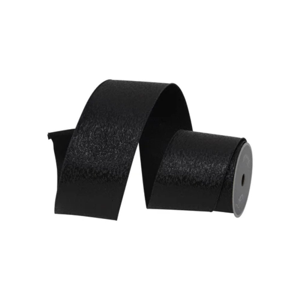 Metallic Tinsel: Black, 2.5"