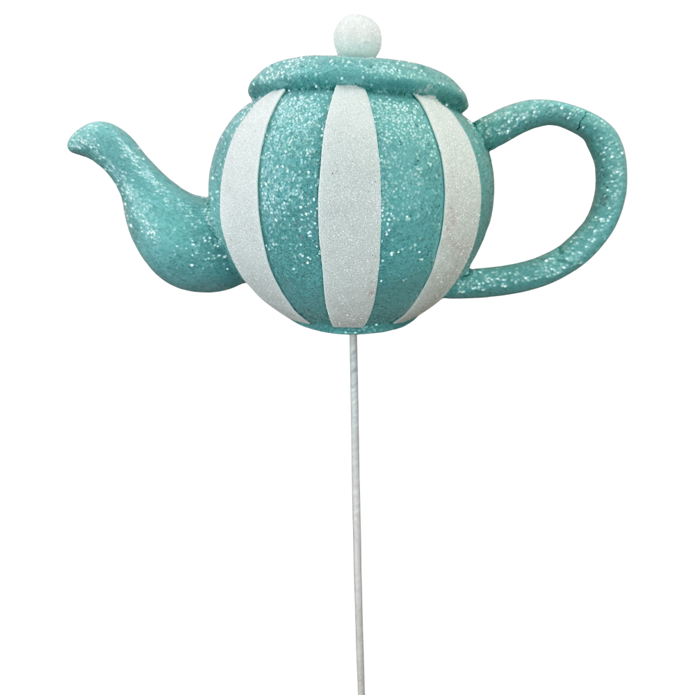 Stripe Tea Pot Pick: Blue, 18"