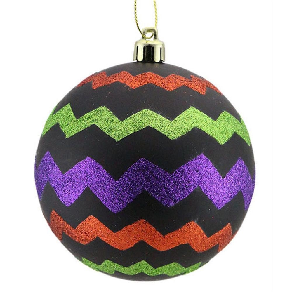 Chevron Ball Ornament, 100mm dia.