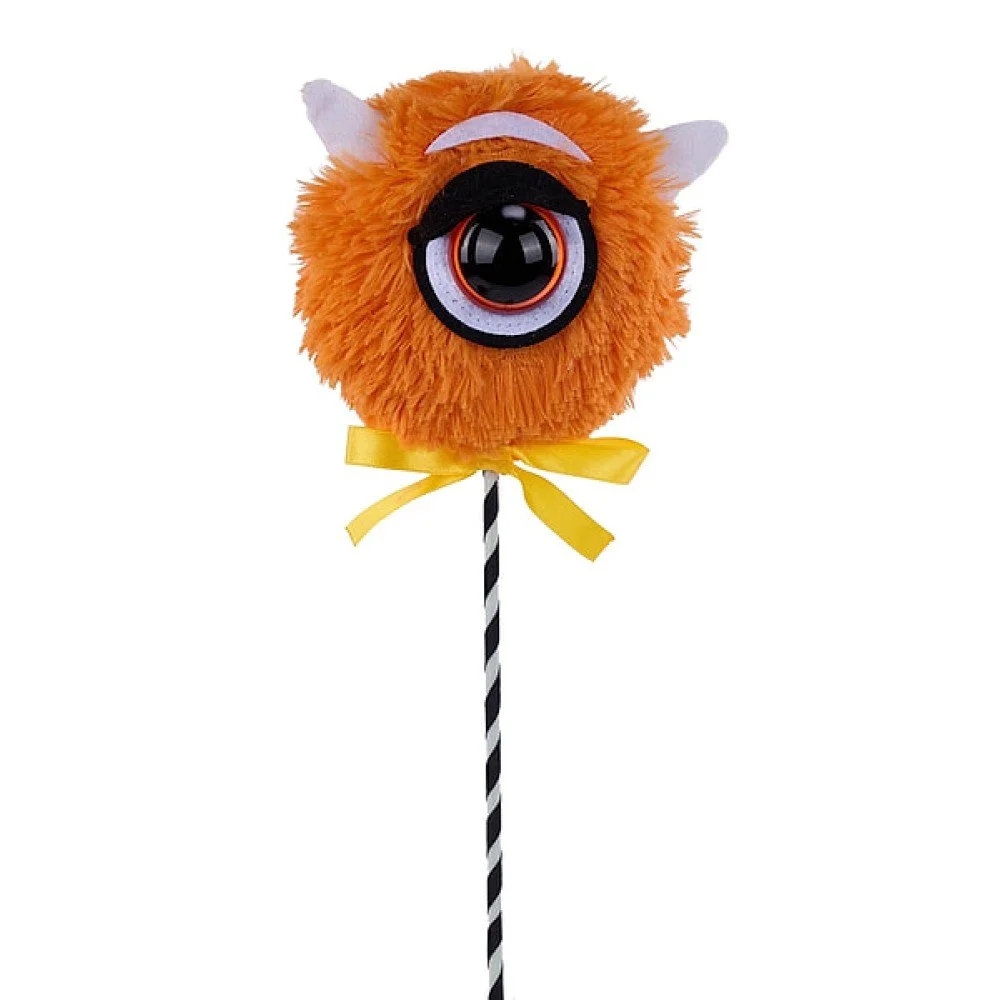 One Eyed Candy Corn Monster Pick: Orange, 14"