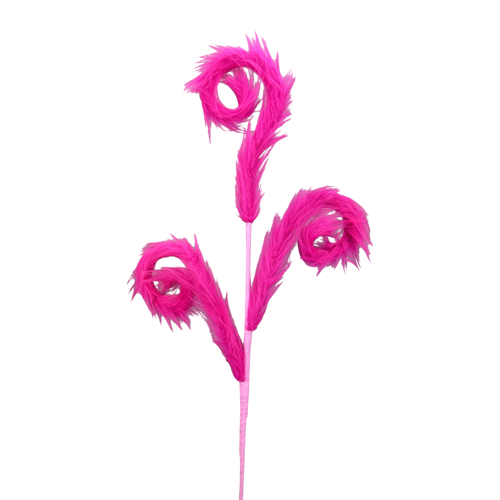Furry Spiral Curly Spray: Hot Pink, 28"