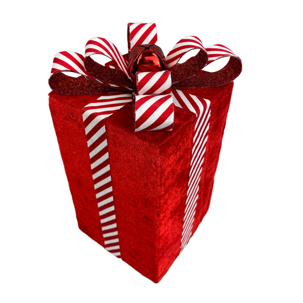 Felt Gift Box: Red/White, 10"