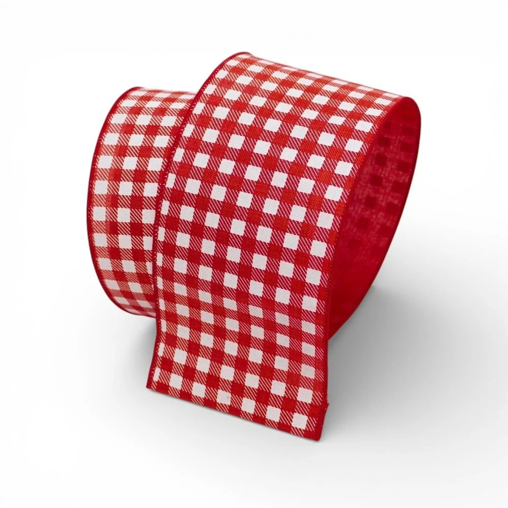 Picnic Checks: Red/White, 4"
