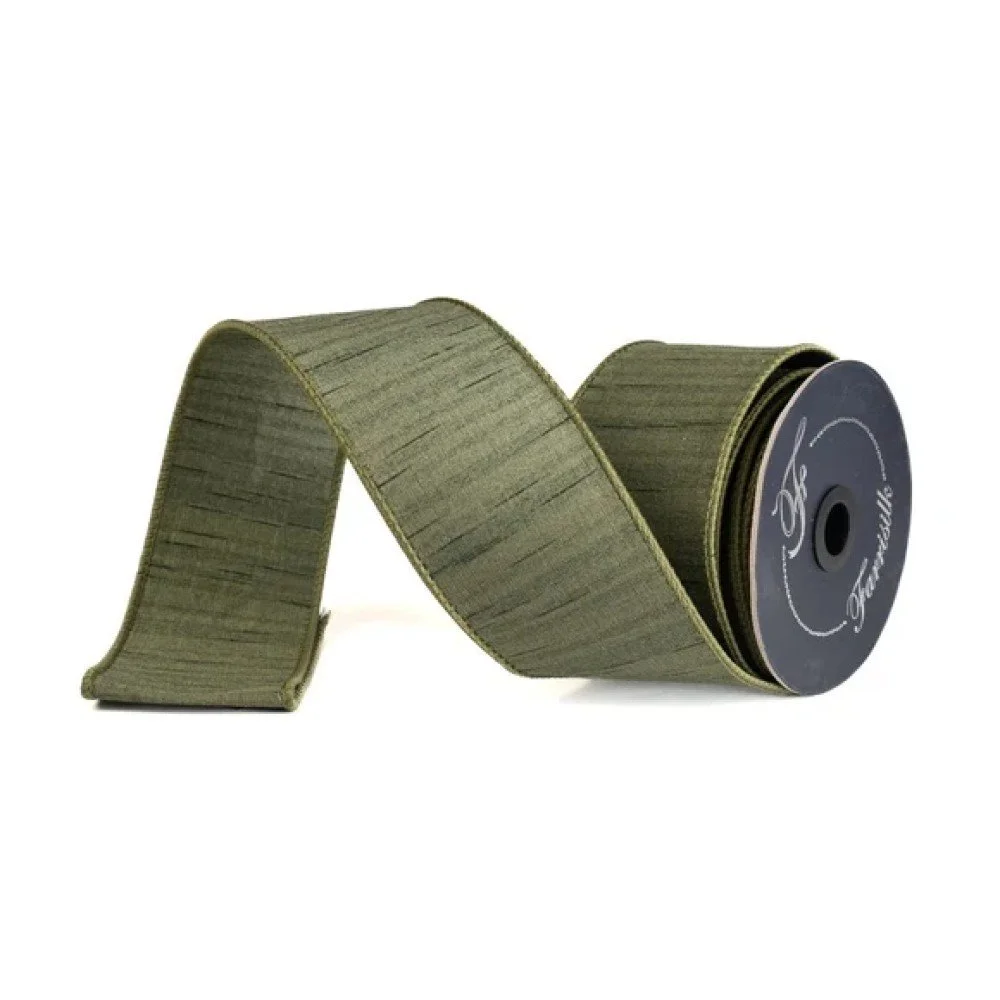 Shimmering Silk: Olive, 2.5"