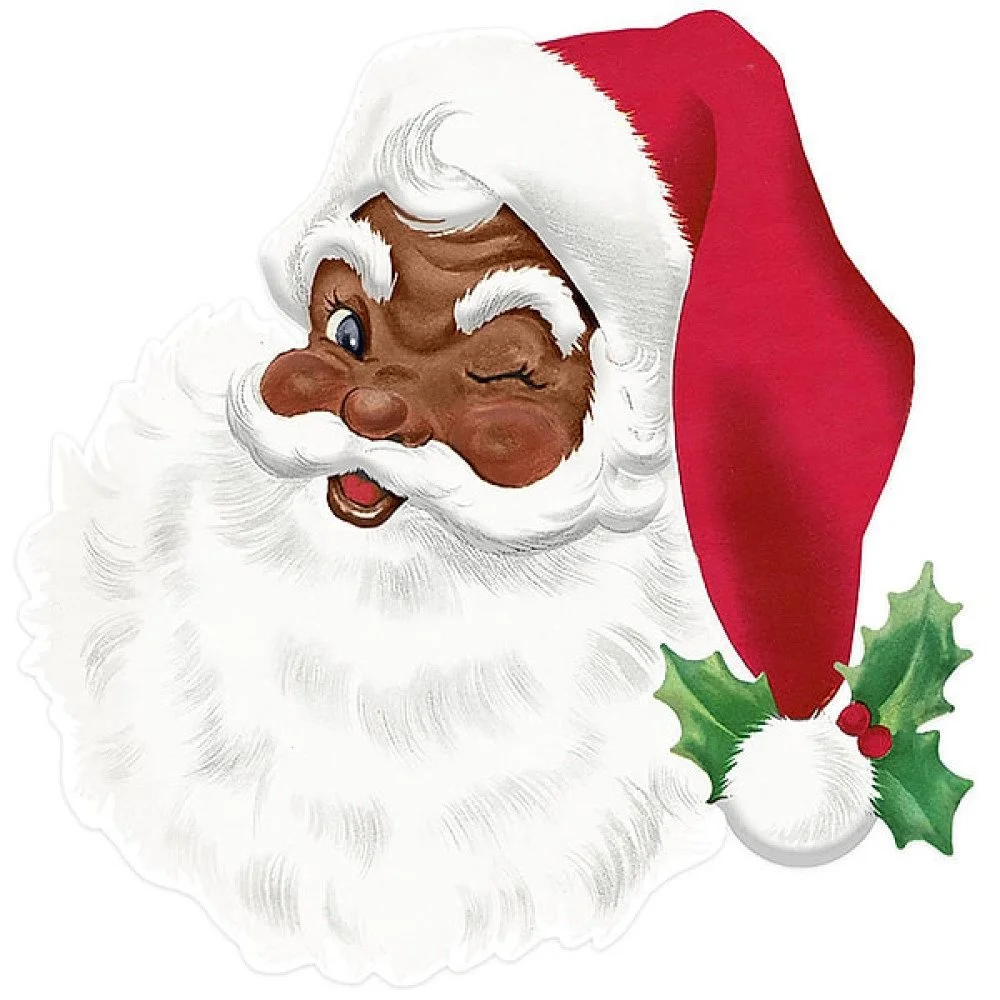 Metal Embossed Santa Face, 12"