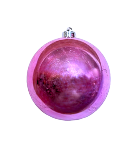 Pearl Ball Ornament, Box of Two: Pink, 140mm
