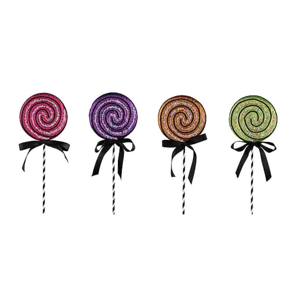 Glitter Lollipop Pick: Assorted, 13.75"