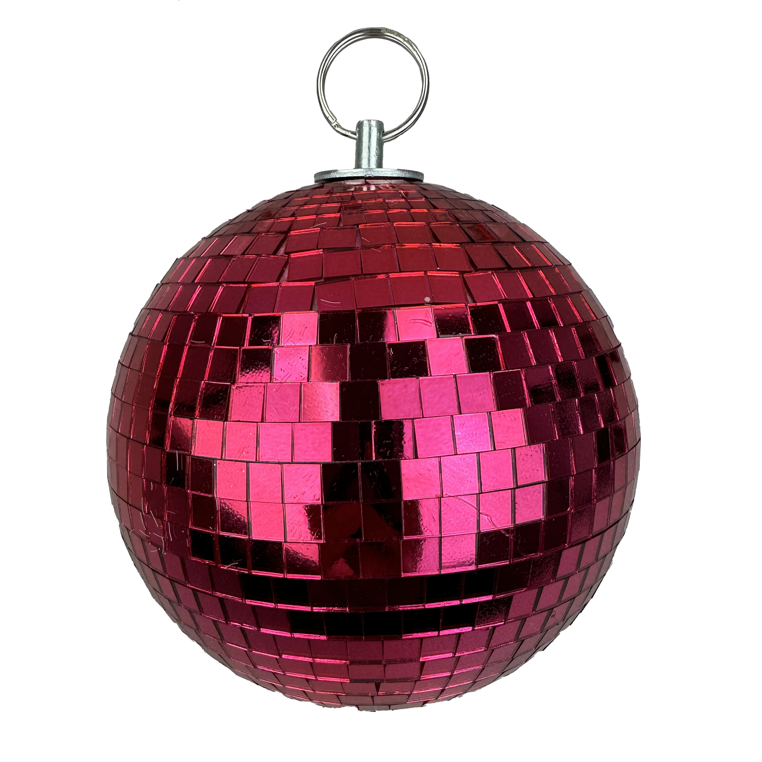 Disco Ball Ornament: Fuchsia, 6"