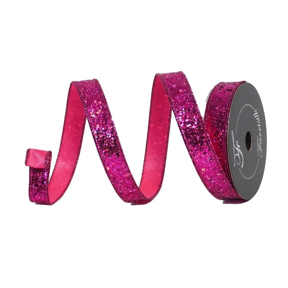 Glow-in-the-Dark Glitz: Hot Pink, 1"