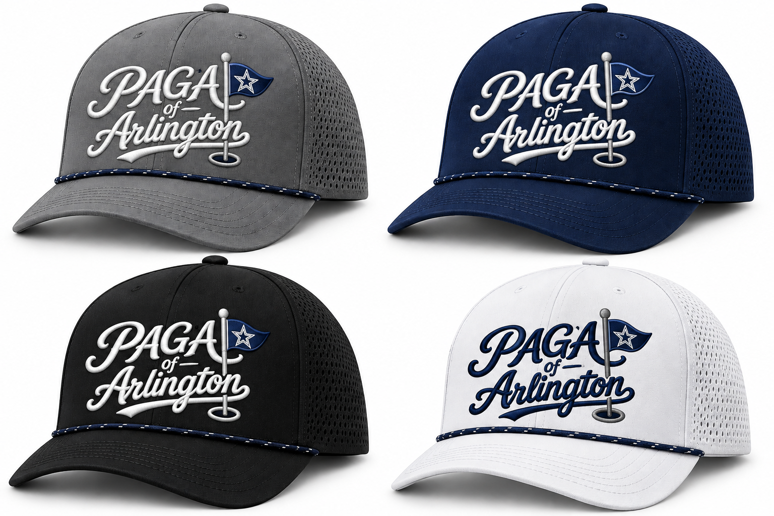PAGA of Arlington Embroidered Laser Mesh Back Cap