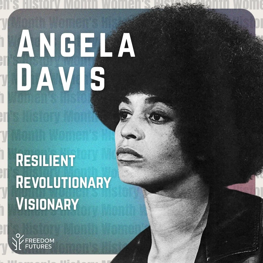 This&nbsp;Women&rsquo;s History Month, we celebrate&nbsp;Angela Davis&mdash;a revolutionary&nbsp;scholar, activist, author, and leader&nbsp;in the fight for&nbsp;racial justice, prison abolition, and gender equality.

From her involvement in the&nbsp