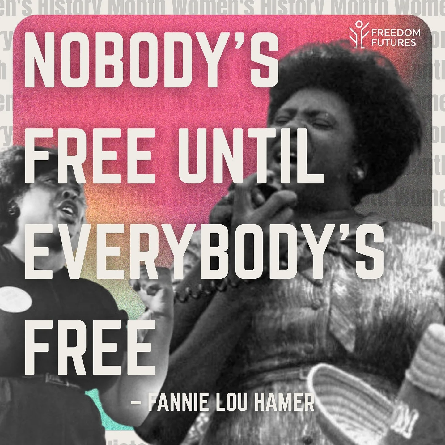 During Women&rsquo;s History Month, we celebrate Fannie Lou Hamer, a powerhouse in the fight for voting rights, racial justice, and Black liberation. Born the daughter of sharecroppers in Mississippi, she transformed her pain into power, co-founding 